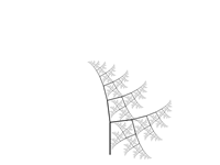 A frame from Pythagoras tree animation.