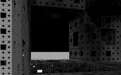 Procedurally generated Menger sponge (8th iteration).