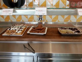 Deserts served on my first day (caramel toffee bar was great!).