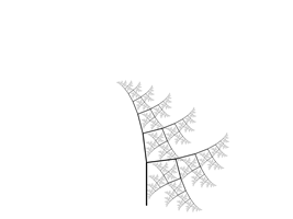 A frame from Pythagoras tree animation.