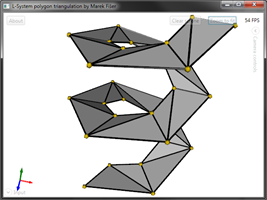 Very complicated shape triangulated correctly.