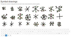 Drawings of a snowflake from many users.