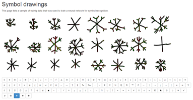 Drawings of a snowflake from many users.