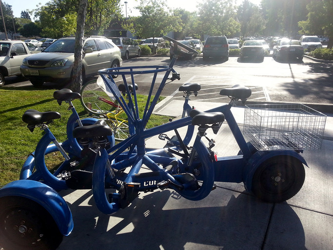 No time for the meeting? How about having a conference with your team while riding to the lunch? The conference bike solves your issue!