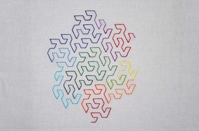 Needlework of an L-system created by Malsys.